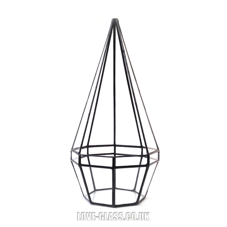Succulent /& Cactus Octagonal Pyramid Geometric Glass Terrarium Handmade Planter Indoor Gardening Urban Garden for Air Plant