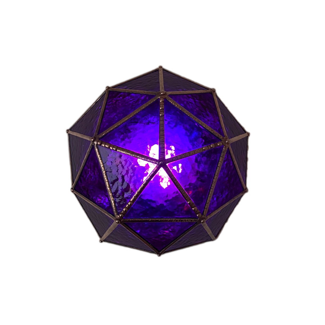 Pink Geometric Stained Glass LED Lamp / Colored Glass / Remote Etsy