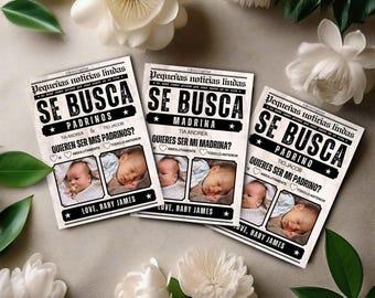 Padrino proposal in spanish bautizo Padrinos de bautizo Pedir que sean padrinos de bautizo Presentes para padrino de bautizo Quieren ser mis