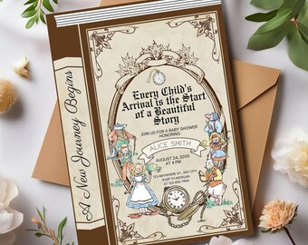 Storybook Themed Baby Shower, Baby Shower Invites Bookish, Next Chapter Baby Shower Invitation, Fantasy Baby Book Shower, Invite with Book