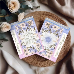 Floral Wedding Card, Dreamy Fairytale Wedding Invitation, Fantasy Book Invite, Princess Wedding Book Invite, Enchanted Wedding Stationery