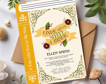 Fantasy bridesmaid proposal invitation, Wedding book role proposal invite, Whimsical Fairytale wedding proposal, Will you be my bridesmaid