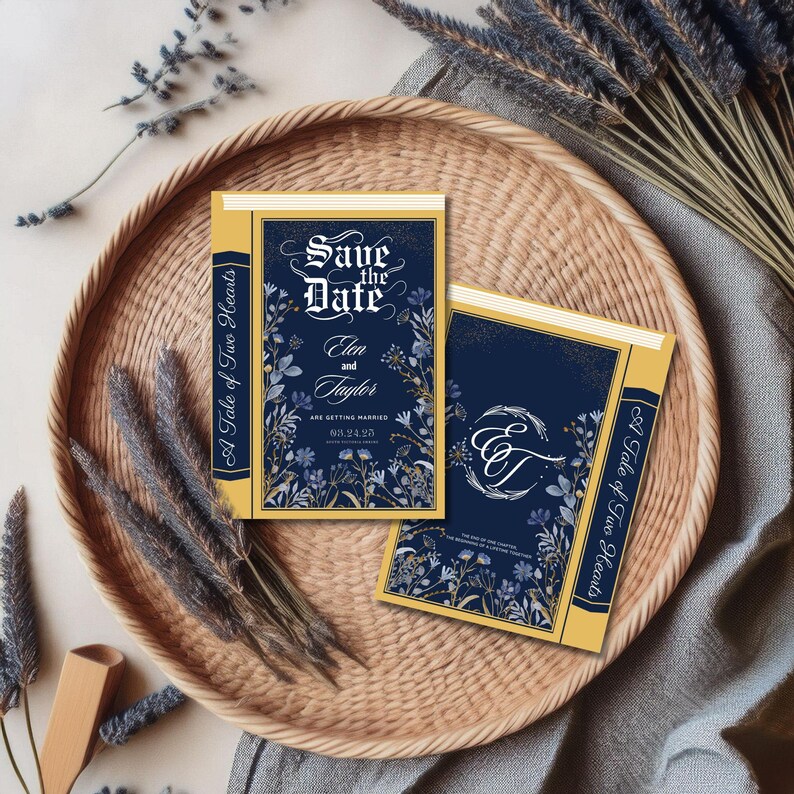 Book Cover Wedding Invitation, Fairytale Wedding, Literary Book Invite ...