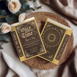 Dromerige sprookjesachtige bruiloft uitnodiging, grillige Once Upon a Time uitnodigingskaart, betoverde bruiloft briefpapier, Fantasy Forest huwelijksuitnodiging