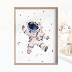 Póster Infantil Póster Astronauta Descarga Digital Habitación Infantil