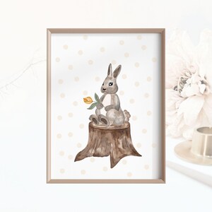 Póster Póster Infantil Conejo Descarga Digital PNG Pdf Habitación Infantil