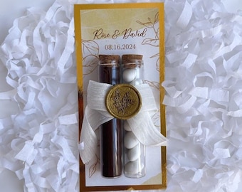Wedding Favors, Engagement Favor, Wedding Almond Candy Favors, Hot Chocolate Favors for Guest, Hot Chocolate in Test Tube, Wedding Gifts