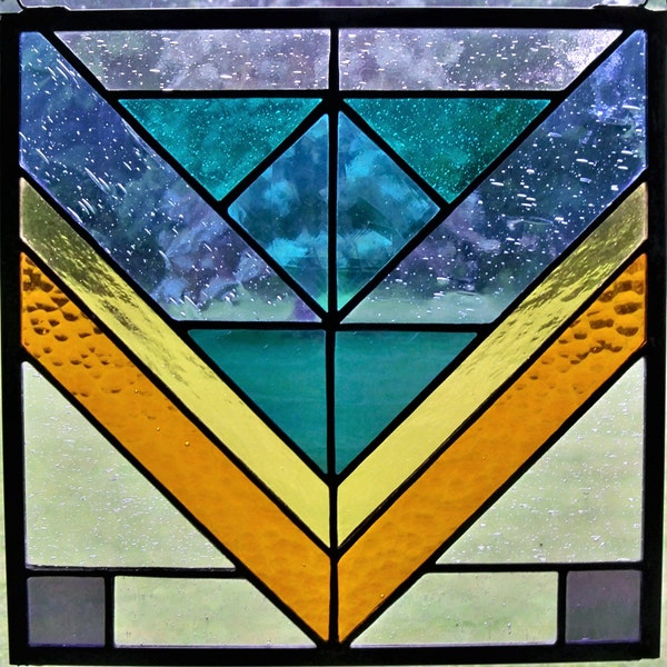 Stained Glass Window Hangings Rectangle Etsy