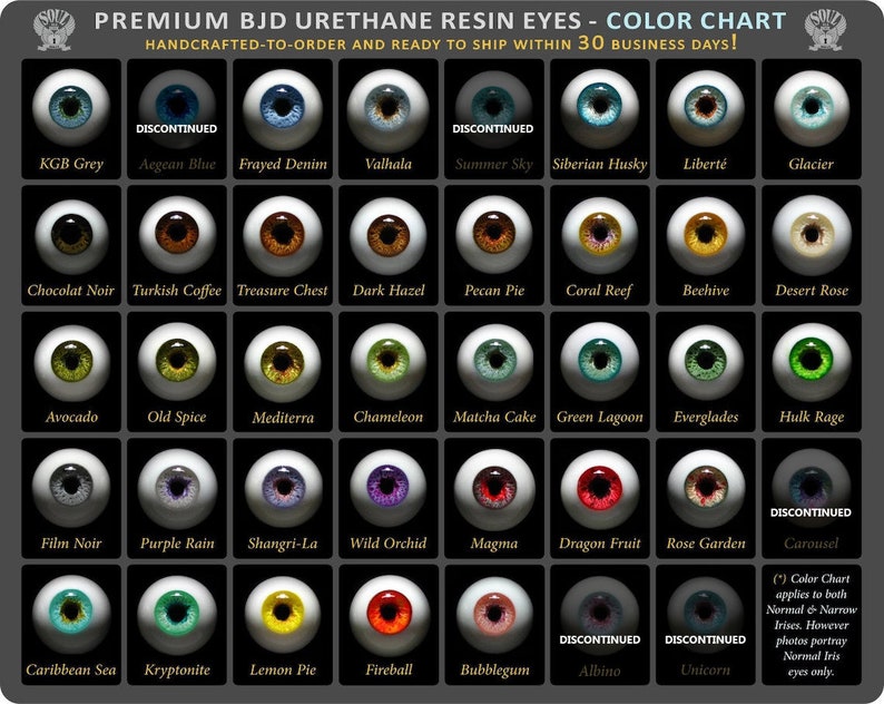 MADE TO ORDER 30 business days delivery Handmade Urethane Eyes, Doll eyes, bjd Eyes, Urethane eyes, Resin eyes, Realistic eyes image 1