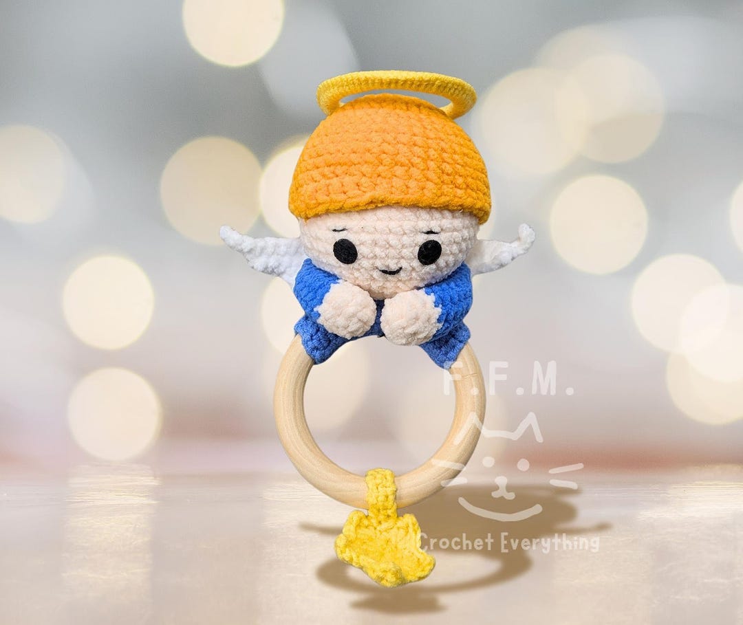 Baby Rattle, Handmade Crochet, Christening, Baptism! - Etsy
