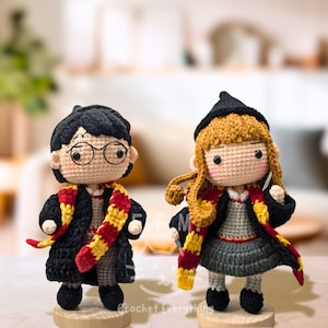 Zauberer inspirierte Puppen, Handgemacht häkeln, posierbar! - Zauberer Charaktere!