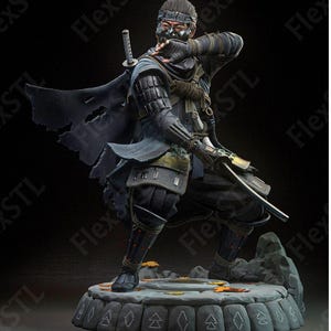 Jin Samurai Figurine STL Model - 3D Print - STL File Printable