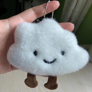Adorable cloud plush keychain, bag buddy, gift idea, plushy toy, stuffed animal accessories, soft toy