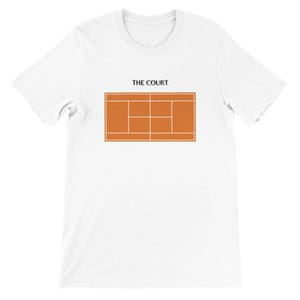 THE COURT  - Premium Unisex Crewneck T-shirt, gift for tennisplayer, tennis shirt