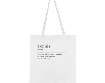 Bolsa de mano con definición divertida de tenis: bolsa de mano clásica, unisex