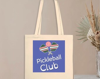 Bolsa de mano del club de Pickleball: bolsa de mano clásica, diseño retro, bolsa de mano colorida del club de Pickleball.