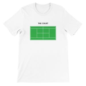 THE COURT  - Premium Unisex Crewneck T-shirt, gift for tennisplayer, tennis shirt