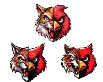 Mascota del Cardenal Feroz Wildcat PNG: Clipart Deportivo (Descarga Digital)