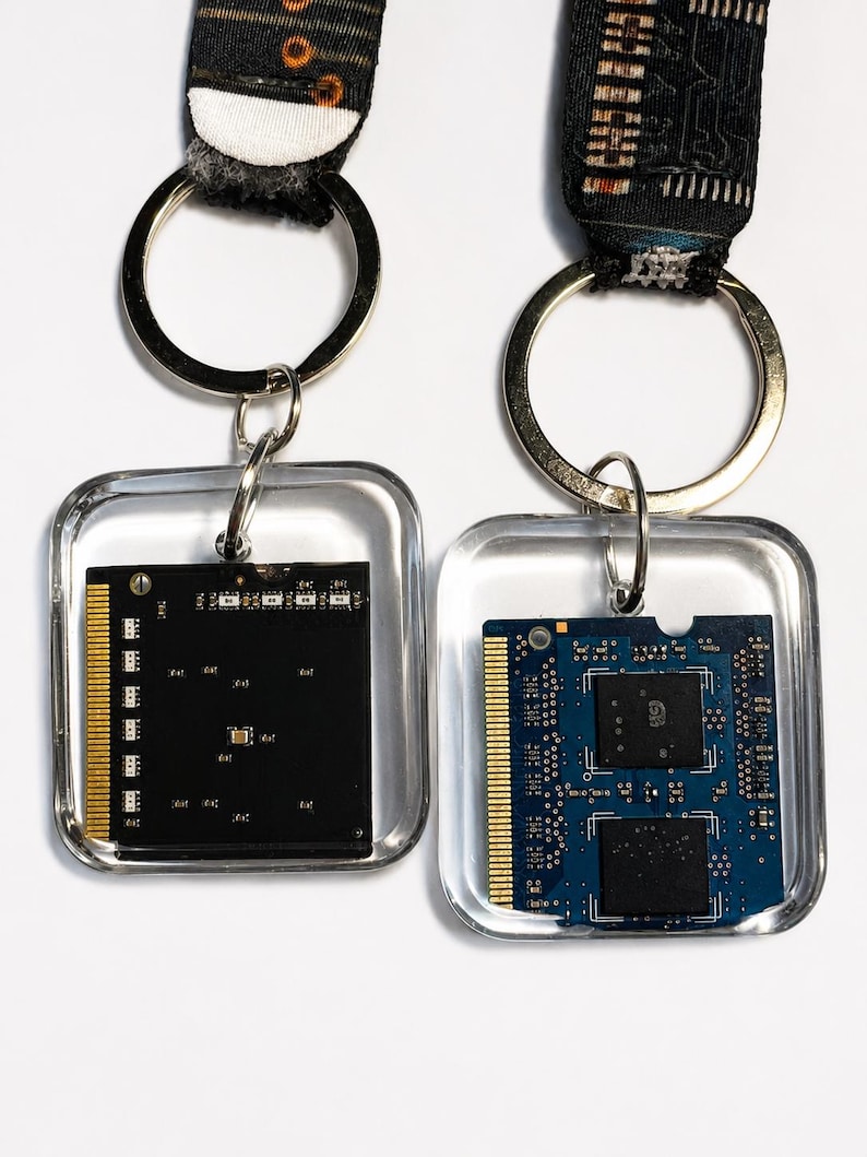 Upcycled RAM Chip Keychain, Bag Charm – Resin Tech Accessory for Geeks & Gamers image 7