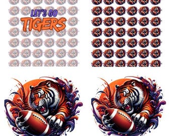 Tigre feroz de fútbol PNG: Gráficos para aficionados al deporte (Descarga digital)