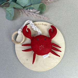 Montessori-hangerset babygym, oceaandieren walvis, dolfijn, vissen en kwallen, natuurlijk speelgoed gym, babykamerinrichting, eco-babycadeau