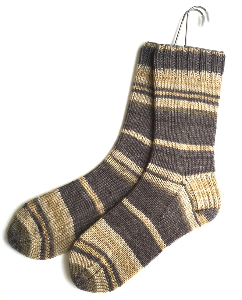 Socks For Men Cashmere Merino Wool Blend Hand Knit Brown Etsy