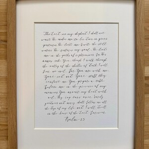 8x10" Psalm 23 Italian Paper Scripture Print