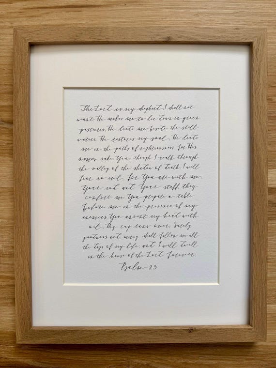 8x10" Psalm 23 Italian Paper Scripture Print