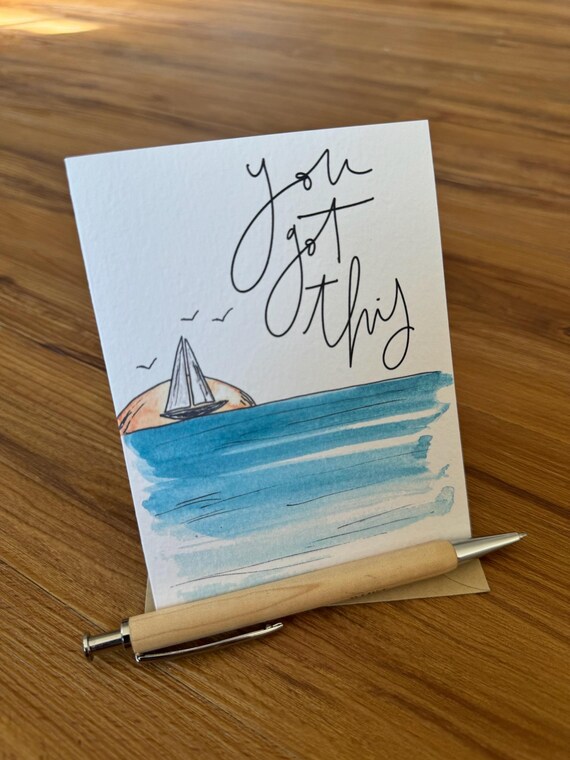 You got this • greeting card • Watercolor & hand lettering on Italian Paper • encouragement • inspiration