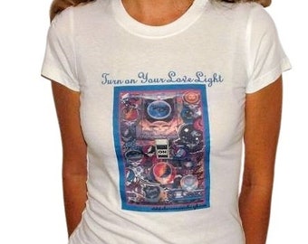 Edición limitada Mujer Original Grateful Dead Camiseta ROBA TU CARA Babydoll Concierto hecho a mano Festival Psicodélico Hippie Tour Tee M Stealy
