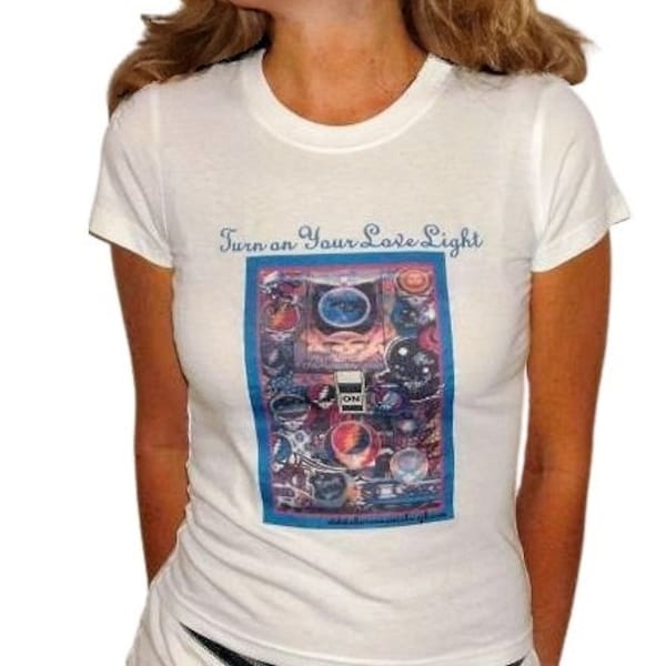 Limited Edition Women Original Grateful Dead T-Shirt STEAL YOUR FACE Babydoll Handmade Concert Festival Psychedelic Hippie Tour Tee M Stealy