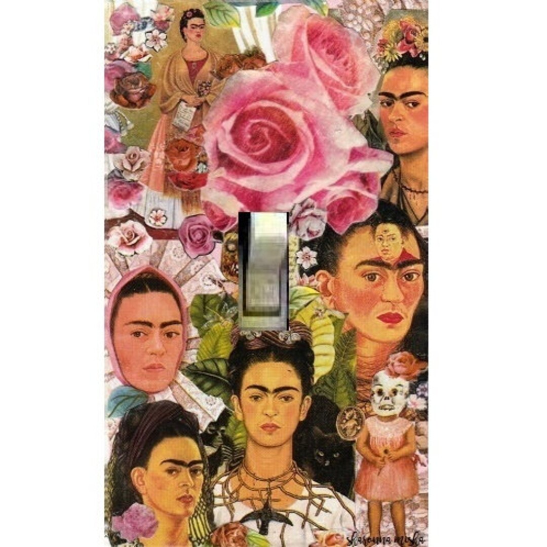 Frida Light Original FRIDA KAHLO Light Switch Wall Plate Handmade Switchplate Cover ...