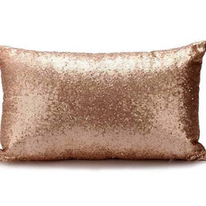 Glam Sequin Pillow Cover Purple Pink Blue Silver Aqua Rose Gold Shiny Mermaid Decorative Sham Dorm Room Photo Booth Wedding Decor Party Prop Champagne Rectanglar