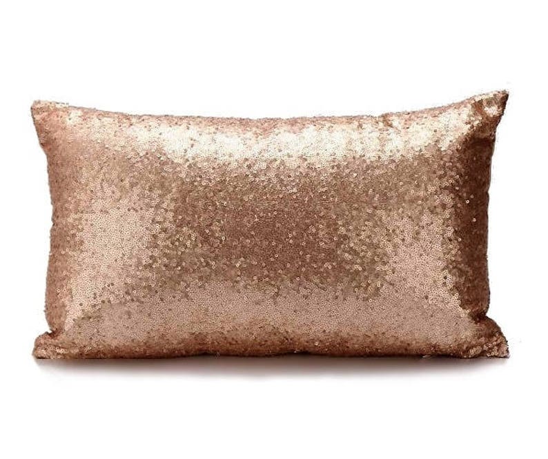 Glam Sequin Pillow Cover Purple Pink Blue Silver Aqua Rose Gold Shiny Mermaid Decorative Sham Dorm Room Photo Booth Wedding Decor Party Prop Champagne Rectanglar