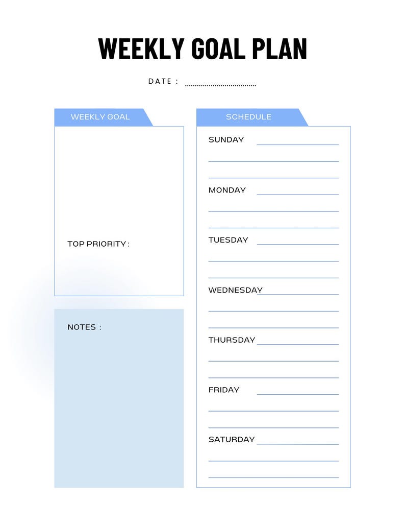 GOAL PLANNER COLORFUL - Etsy