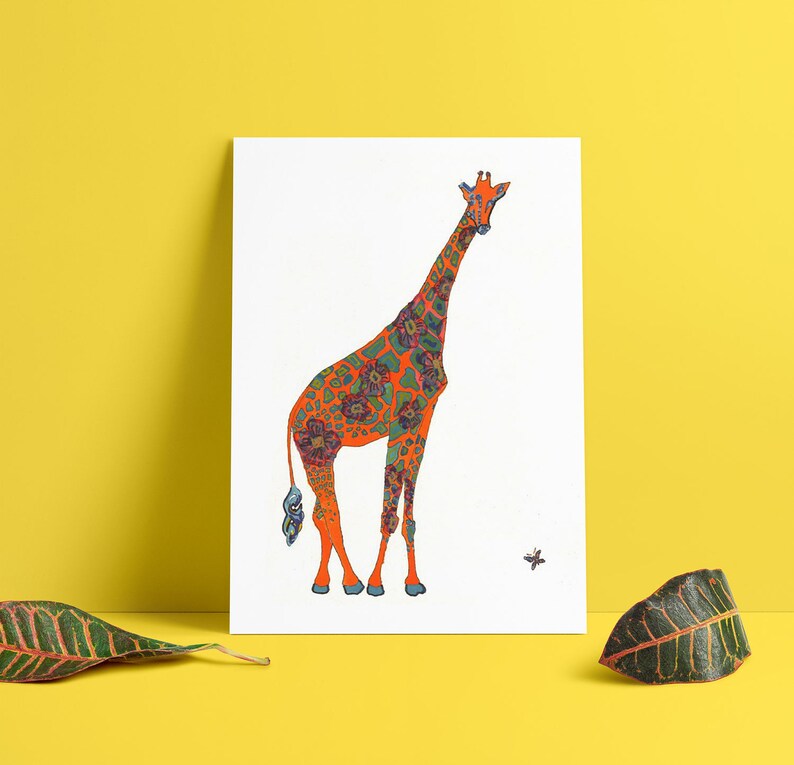 Giraffe Limited Edition Fine Art Print // Wall Art Africa Etsy