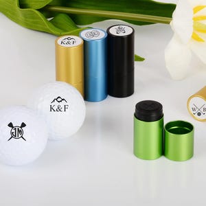 Custom Golf Ball Stamp,Personalized Ball Stamp Set,Monogram Golf Ball Stamp,Custom Stamp with Ink,Gift for Him,Birthday Gift,Golf Lover Gift