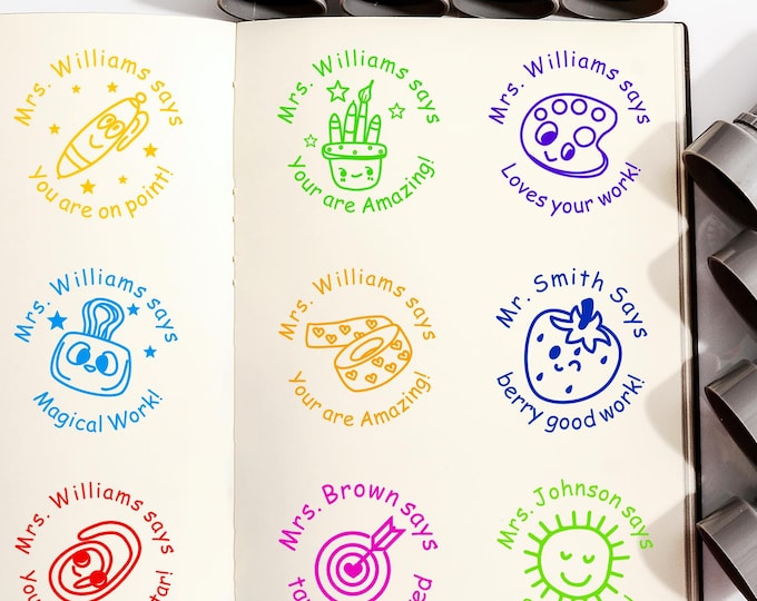 Custom Teacher Stamp, Personalized teacher stamps, Encouragement Stamp, Teacher Grading Stamp, Teacher Gift, Homework Stamp, Teacher Gift
