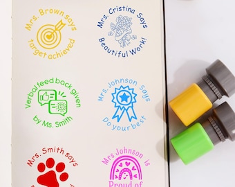 Custom Teacher Stamp Personalized Teacher Stamps, Encouragement Stamp, Teacher Grading Stamp, Homework Stamp, Teacher Appreation Week Gift