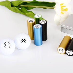 Personalized Golf Ball Stamp Set: Custom Monogram Golf Marker,Professional Golfer Accessories,Golfer Sports Gifts, Fathers Day Gift for Dad