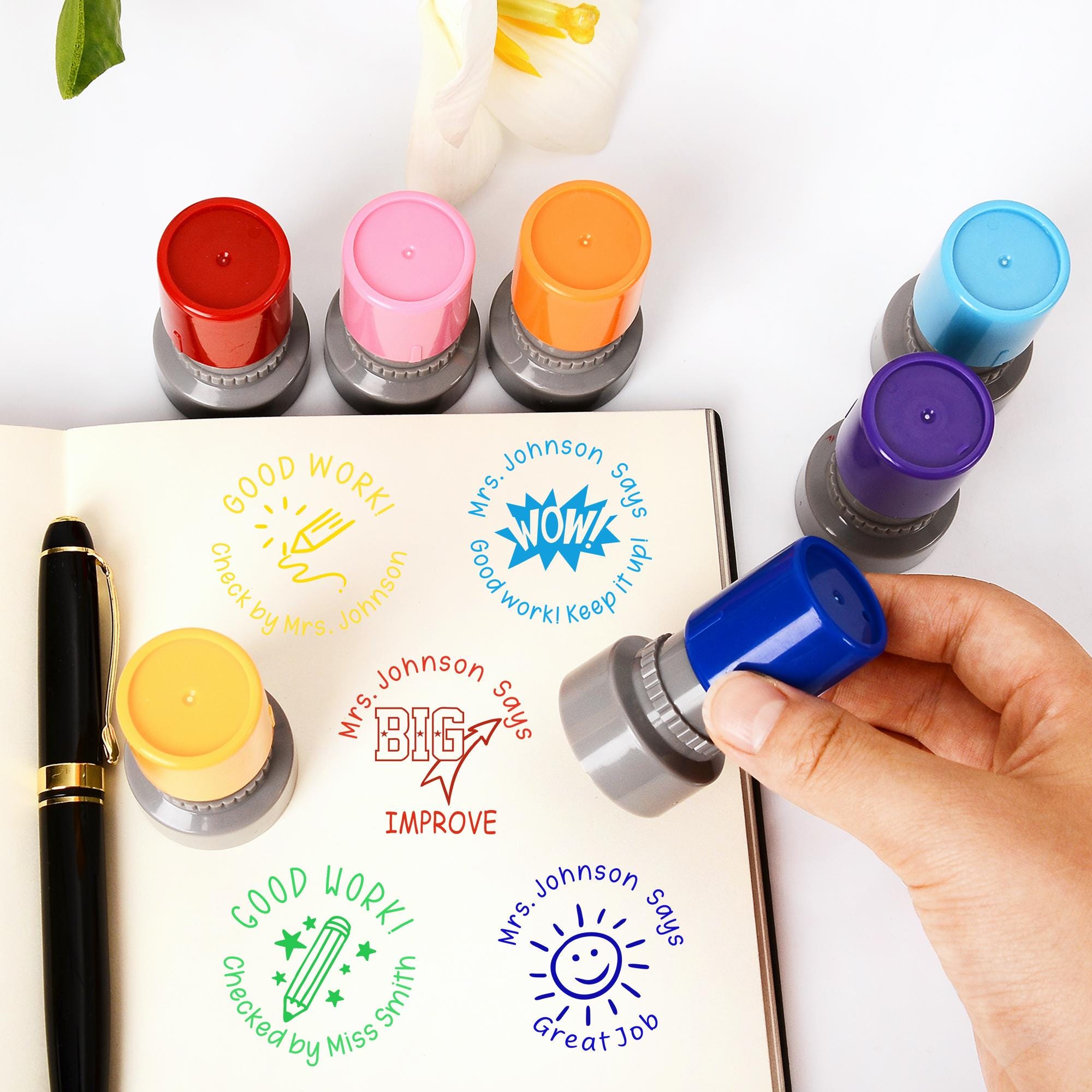 Custom Self Inking Stamps,teacher Comments Stamps,personalized Style ...