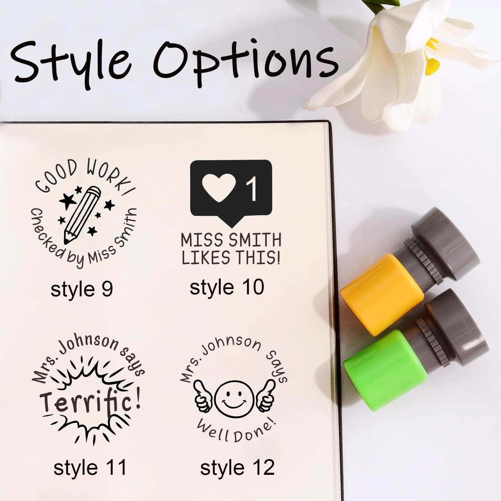Custom Self Inking Stamps,teacher Comments Stamps,personalized Style ...