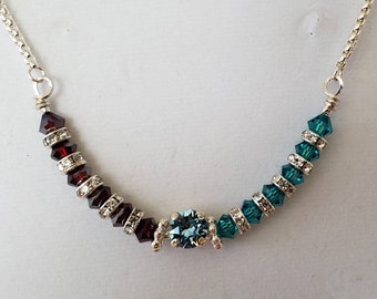 Personalized birthstone necklace