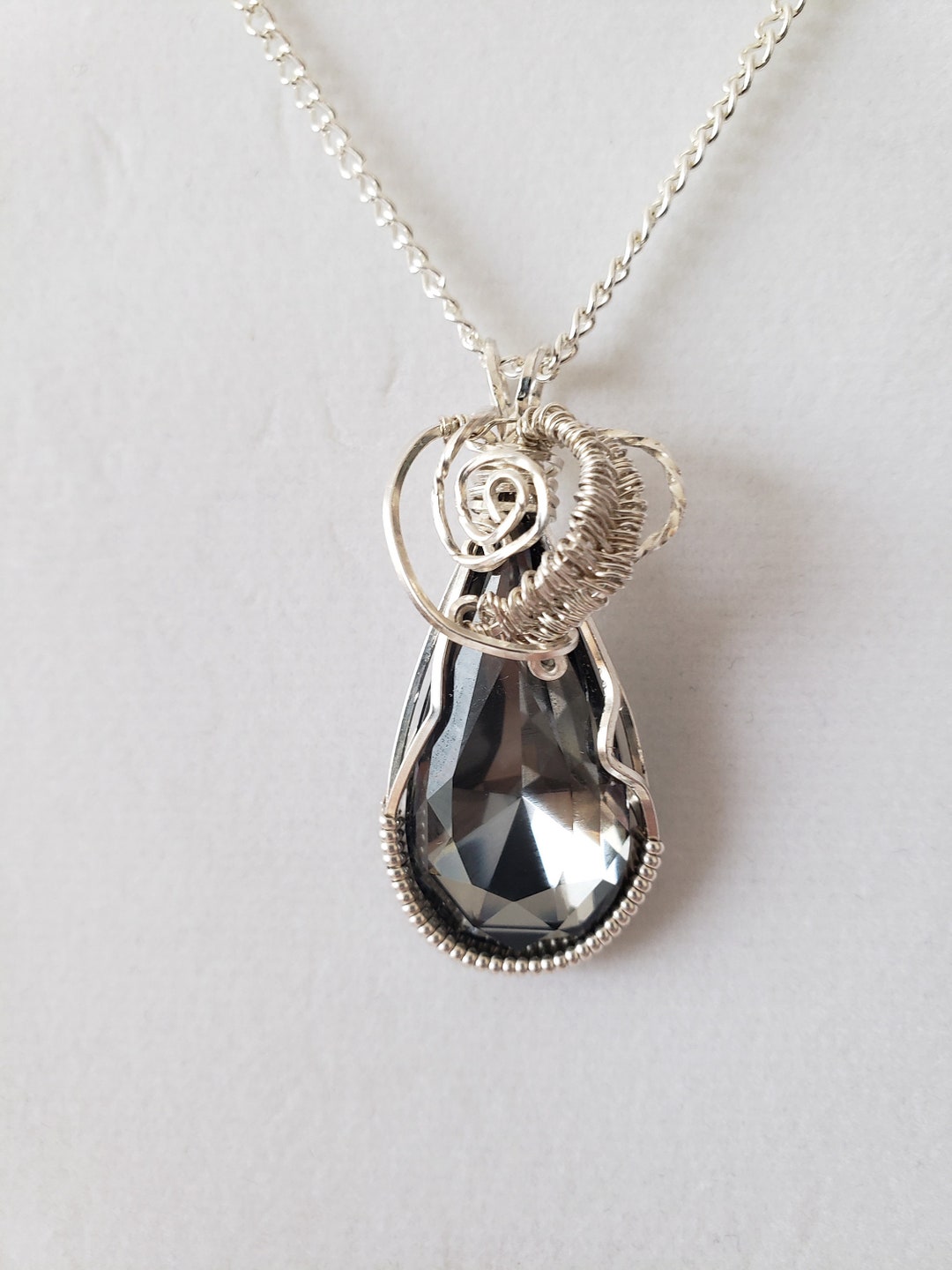 Swarovski Teardrop Pendant - Etsy