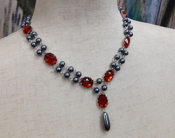 PICK YOUR COLOR: &quot;Givenna&quot; Renaissance Necklace, Medieval Necklace Victorian Elizabethan Tudors Necklace for Faire Wedding Dress Gown