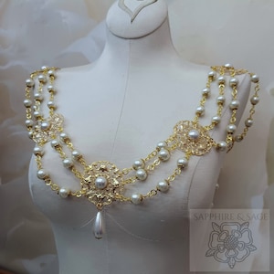 PICK YOUR COLOR: 45-50&quot;, The Tudors Series King Henry Viii Renaissance Elizabethan Livery Chain Collar Faire Wedding Dress Doublet Jerkin