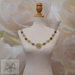 PICK YOUR COLOR: 50-55&quot;, &quot;Caeleb&quot; Medieval Renaissance Tudor Elizabethan Livery Chain Collar for Faire Wedding Dress Doublet Jerkin King