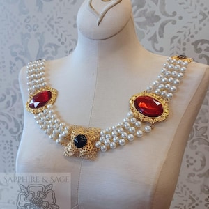 PICK YOUR COLOR: &quot;King Henry VIlI&quot; Hans Holbein Portrait Replication Collar Livery Chain