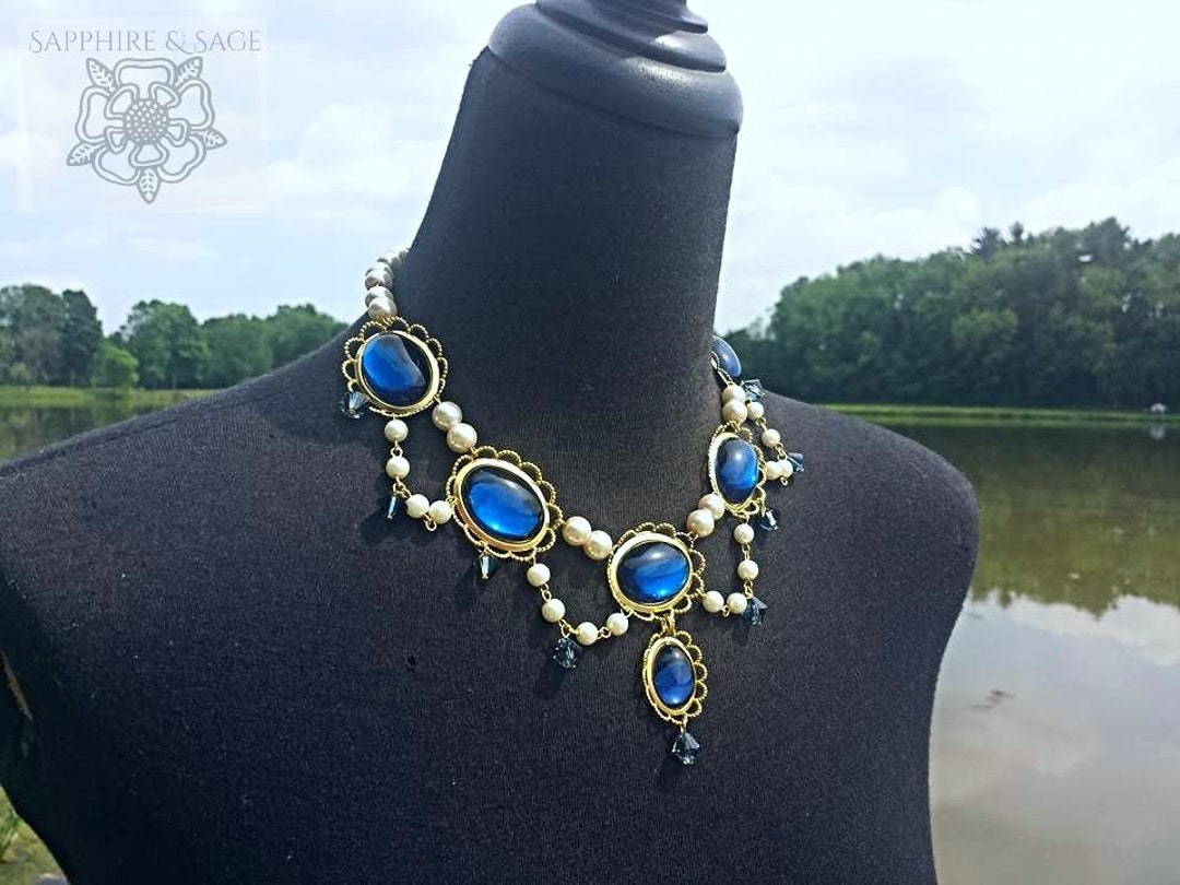 PICK YOUR COLORS: Cecilia Renaissance Necklace, Medieval Necklace ...