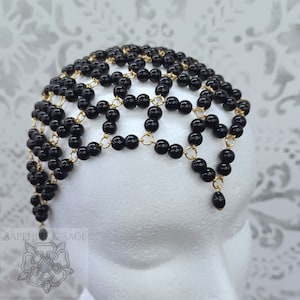 PICK YOUR COLOR: &quot;Diana&quot; &quot;Diana&quot; Reta Lattice Pearl Renaissance Medieval Elizabethan Tudor Headpiece